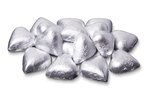 Image 1 - Chocolate Foil Hearts (Silver) photo