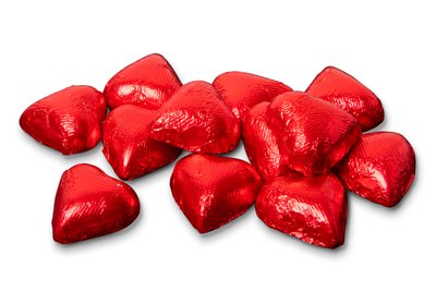 Chocolate Foil Hearts (Red)