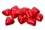 Image 1 - Chocolate Foil Hearts (Red) photo