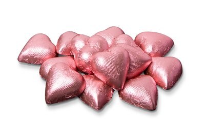 Chocolate Foil Hearts (Pink)