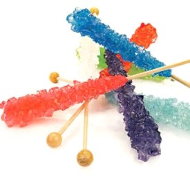 Assorted Rock Candy Sticks (Wrapped)