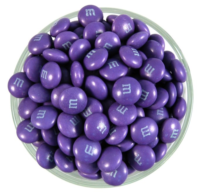 m&ms purple