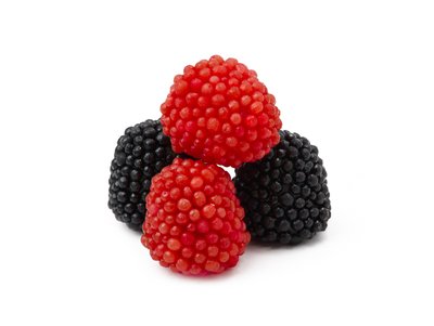 Gummy Red and Black Raspberries