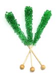 Image 1 - Green Rock Candy Sticks (Wrapped) photo