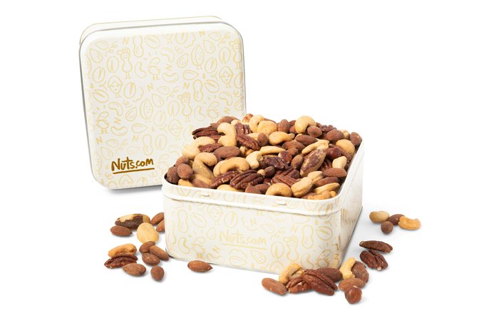 The World's Finest Mixed Nuts (50% Less Salt) - Gift Tins 
