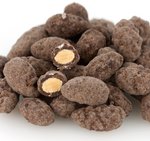 Image 1 - Dark Chocolate Turbinado Sea Salt Almonds - 1 Case/ 25 Bags photo