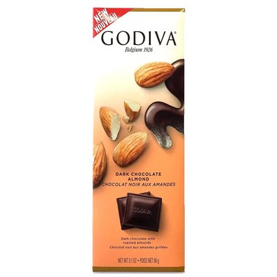 Godiva Dark Chocolate Bar with Almonds