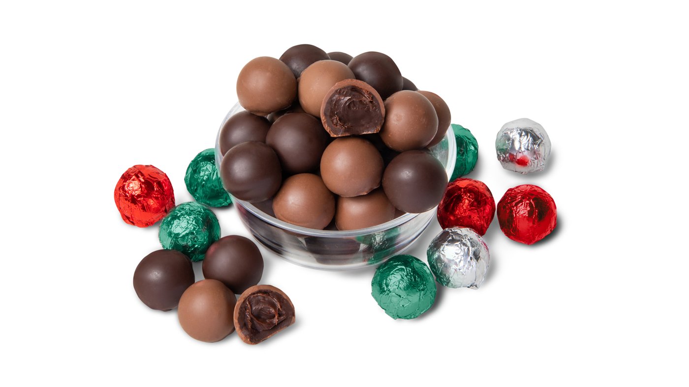 Christmas Chocolate Truffle Tin photo