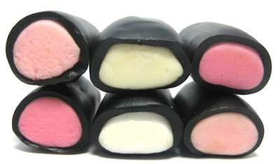 Miniature) Liquorice / Licorice Allsorts made of clay (Silk Clay