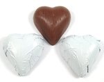 Image 1 - Chocolate Foil Hearts (White) photo