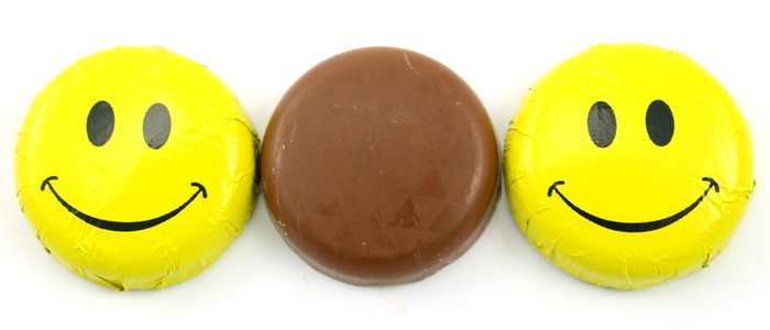 Chocolate Foil Smiley Faces image normal