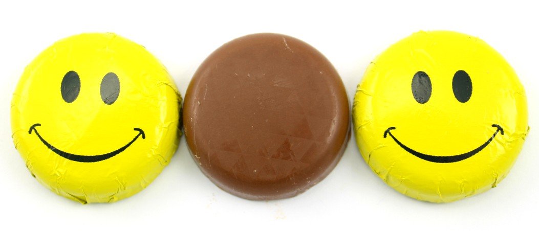 Chocolate Foil Smiley Faces image zoom